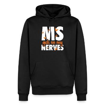 MS Gets On My Nerves Multiple Sclerosis Awareness - Männer Premium Bio Hoodie - Schwarz - Vorne - Nico (187cm)
