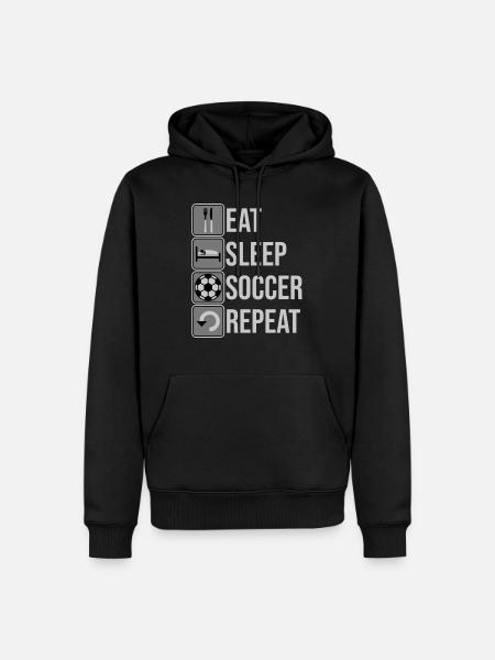 Eat Sleep Soccer Repeat - Men’s Premium Organic Hoodie - black