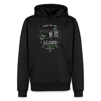 awesome alien i dont speak human animation joke - Männer Premium Bio Hoodie - Schwarz - Vorne - Nico (187cm)