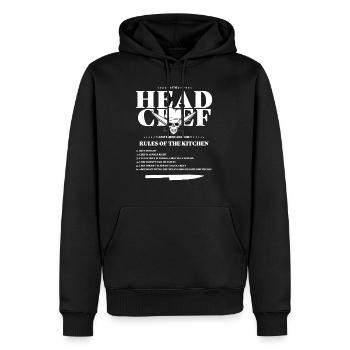 Chef : Rules - Men’s Premium Organic Hoodie - black - Front - Nico (187cm)