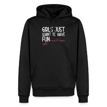 Girls Just Wanna Have Fundamental Rights - Sweat à capuche Premium bio Homme - noir - Devant - Nico (187cm)