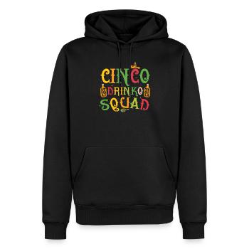Cinco Drinko Squad Drôle Cinco de Mayo - Sweat à capuche Premium bio Homme - noir - Devant - Nico (187cm)