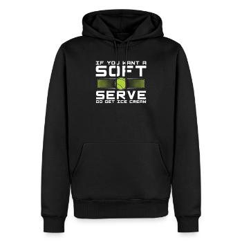 Funny If You Want A Soft Serve Go Get Ice Cream - Sweat à capuche Premium bio Homme - noir - Devant - Nico (187cm)