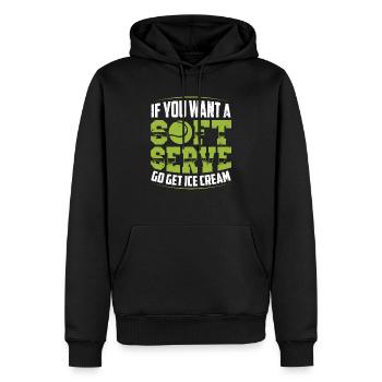 Funny If You Want A Soft Serve Go Get Ice Cream - Sweat à capuche Premium bio Homme - noir - Devant - Nico (187cm)