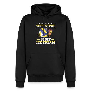 Funny If You Want A Soft Serve Go Get Ice Cream - Sweat à capuche Premium bio Homme - noir - Devant - Nico (187cm)