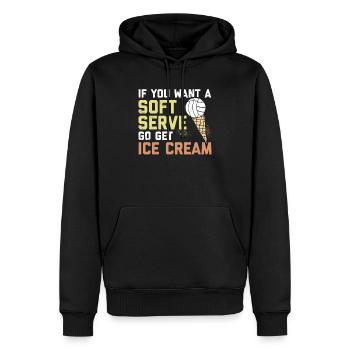 Funny If You Want A Soft Serve Go Get Ice Cream - Sweat à capuche Premium bio Homme - noir - Devant - Nico (187cm)