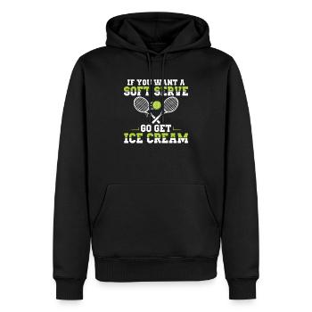 Funny If You Want A Soft Serve Go Get Ice Cream - Sweat à capuche Premium bio Homme - noir - Devant - Nico (187cm)