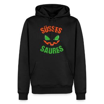 halloween süsses saures trick or treat kürbis - Männer Premium Bio Hoodie - Schwarz - Vorne - Nico (187cm)