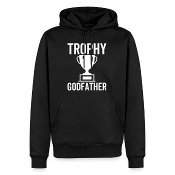 Trophäe Pate - Männer Premium Bio Hoodie - Schwarz - Vorne - Nico (187cm)