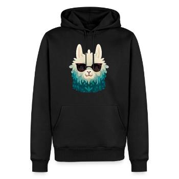 Flamme - Sweat à capuche Premium bio Homme - noir - Devant - Nico (187cm)