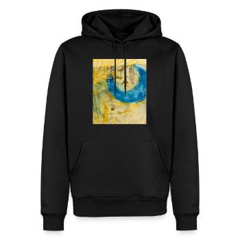 Abstract Art - Männer Premium Bio Hoodie - Schwarz - Vorne - Nico (187cm)
