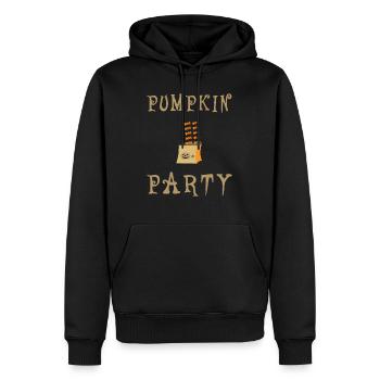 Halloween la fête des citrouilles - Sweat à capuche Premium bio Homme - noir - Devant - Nico (187cm)