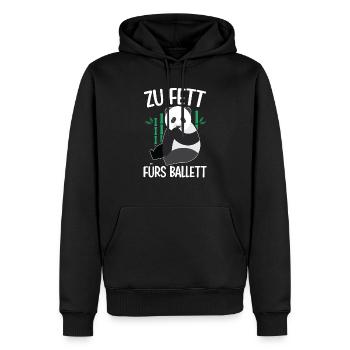 Zu Fett Fürs Ballett Panda Ballerina Abnehmen - Männer Premium Bio Hoodie - Schwarz - Vorne - Nico (187cm)