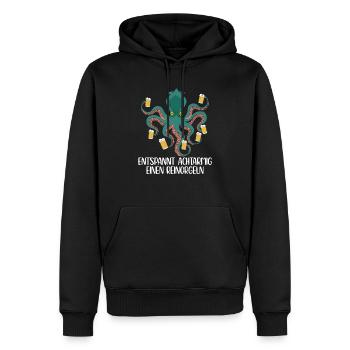 Entspannt 8-armig Einen Reinorgeln Saufen Bier - Männer Premium Bio Hoodie - Schwarz - Vorne - Nico (187cm)