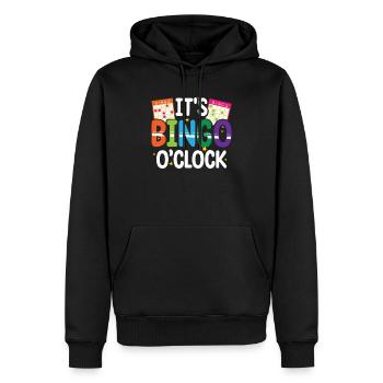 Bingo Caller Es ist Bingo O Clock Lustiges Bingo - Männer Premium Bio Hoodie - Schwarz - Vorne - Nico (187cm)