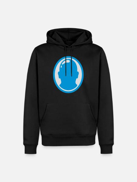 Bald Man Logo Design - Men’s Premium Organic Hoodie - black