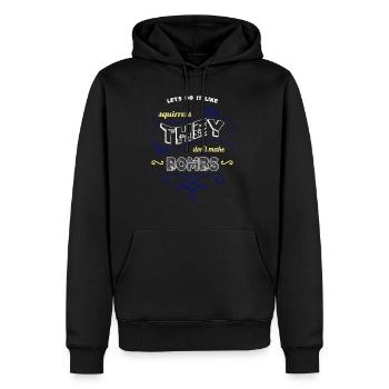 Funky Bday Hippy Peace Fun Anti War Geek - Sweat à capuche Premium bio Homme - noir - Devant - Nico (187cm)