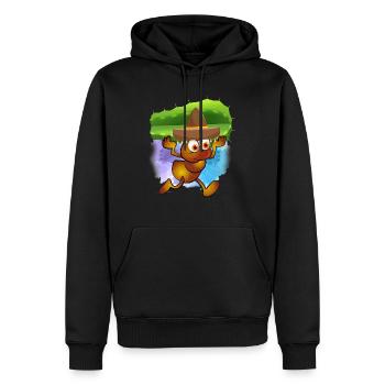 Braune Ameise mit Charro und Captus - Männer Premium Bio Hoodie - Schwarz - Vorne - Nico (187cm)