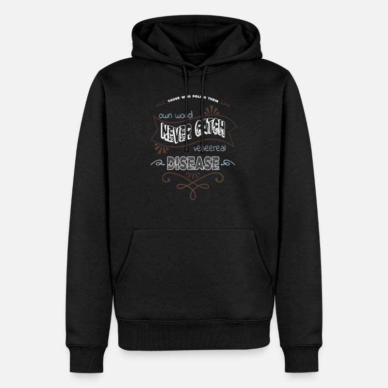 Apprenti Maçon Charpentier à tronçonneuse - Sweat à capuche Premium bio Homme - noir