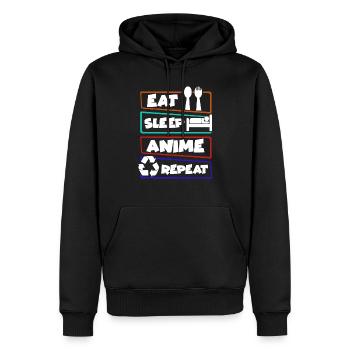 Novelty Anime Day-To-Day Routines Animation Manga - Men’s Premium Organic Hoodie - black - Front - Nico (187cm)