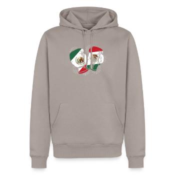 Humorvolles Boxen Mexikanisches Sparring Kickboxen - Männer Premium Bio Hoodie - Taupe - Vorne - Nico (187cm)