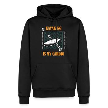 Faire du kayak en tant que Cardio Canoe Whitewater - Sweat à capuche Premium bio Homme - noir - Devant - Nico (187cm)