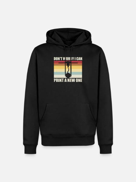 Humorvolle Computertechniker Drucker - Männer Premium Bio Hoodie - Schwarz