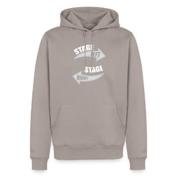 Nouveauté Arts dramatiques Acteurs Déclarations de moquerie - Sweat à capuche Premium bio Homme - taupe - Devant - Nico (187cm)