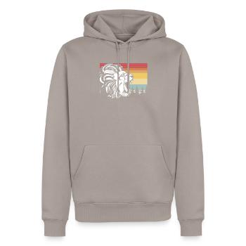 Urkomische nostalgische altmodische alte Schulen - Männer Premium Bio Hoodie - Taupe - Vorne - Nico (187cm)