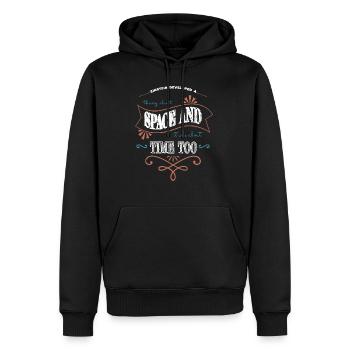 Idée cadeau Noël Cadeau Céleste Citation Astrologie - Sweat à capuche Premium bio Homme - noir - Devant - Nico (187cm)