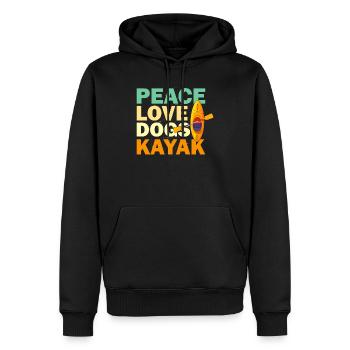Amateurs de kayak vintage Aventuriers Nautisme - Sweat à capuche Premium bio Homme - noir - Devant - Nico (187cm)