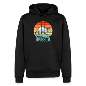 Opossums Vintage Amateurs Environnementaliste - Sweat à capuche Premium bio Homme - noir - Devant - Nico (187cm)