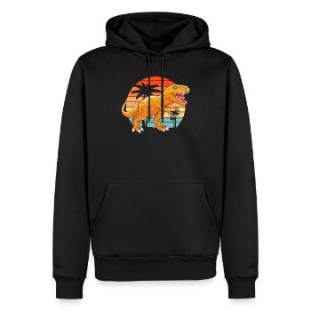 Vintage Tyrannosaurus Enthusiasten Gliederung - Männer Premium Bio Hoodie - Schwarz - Vorne - Nico (187cm)