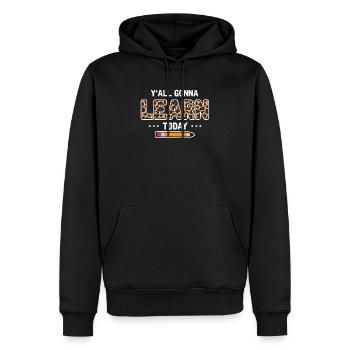 Nouveauté Vous allez tous apprendre aujourd’hui Éducateurs - Sweat à capuche Premium bio Homme - noir - Devant - Nico (187cm)