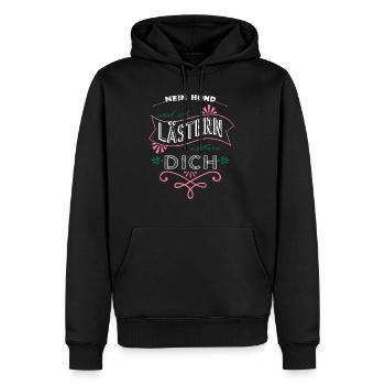 bullterrier geburtstagsgeschenkidee statement - Männer Premium Bio Hoodie - Schwarz - Vorne - Nico (187cm)
