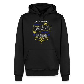 hund weihnachten geburtstagsgeschenkidee doggie - Männer Premium Bio Hoodie - Schwarz - Vorne - Nico (187cm)