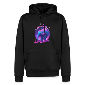 The Wildlife Kings - The Elephant Bubble - Männer Premium Bio Hoodie - Schwarz - Vorne - Nico (187cm)