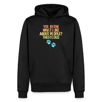 Humorous Loving Other's Doggos Devotee Sarcastic - Men’s Premium Organic Hoodie - black - Front - Nico (187cm)