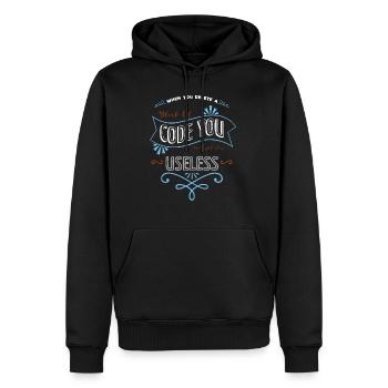 hacker fans hacking code awesome hacking coding - Männer Premium Bio Hoodie - Schwarz - Vorne - Nico (187cm)