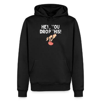 Humorous Dropping Your Logics Mockery Saying - Men’s Premium Organic Hoodie - black - Front - Nico (187cm)