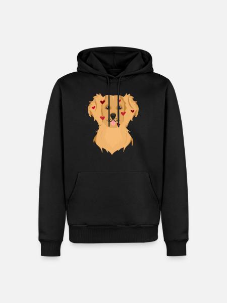 Golden Retriever - Men’s Premium Organic Hoodie - black