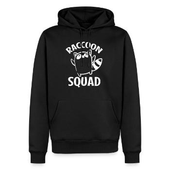 Citation ironique de Raccoon Squad, mignon Coon - Sweat à capuche Premium bio Homme - noir - Devant - Nico (187cm)