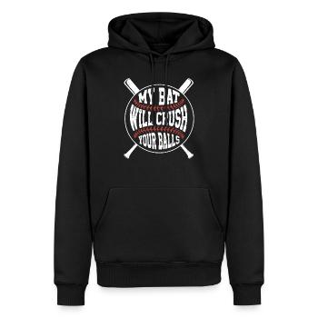 Humorvolle Sarkastische Aussagen des Baseballspielers - Männer Premium Bio Hoodie - Schwarz - Vorne - Nico (187cm)