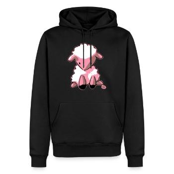 Milo das kleine Schaf - Männer Premium Bio Hoodie - Schwarz - Vorne - Nico (187cm)