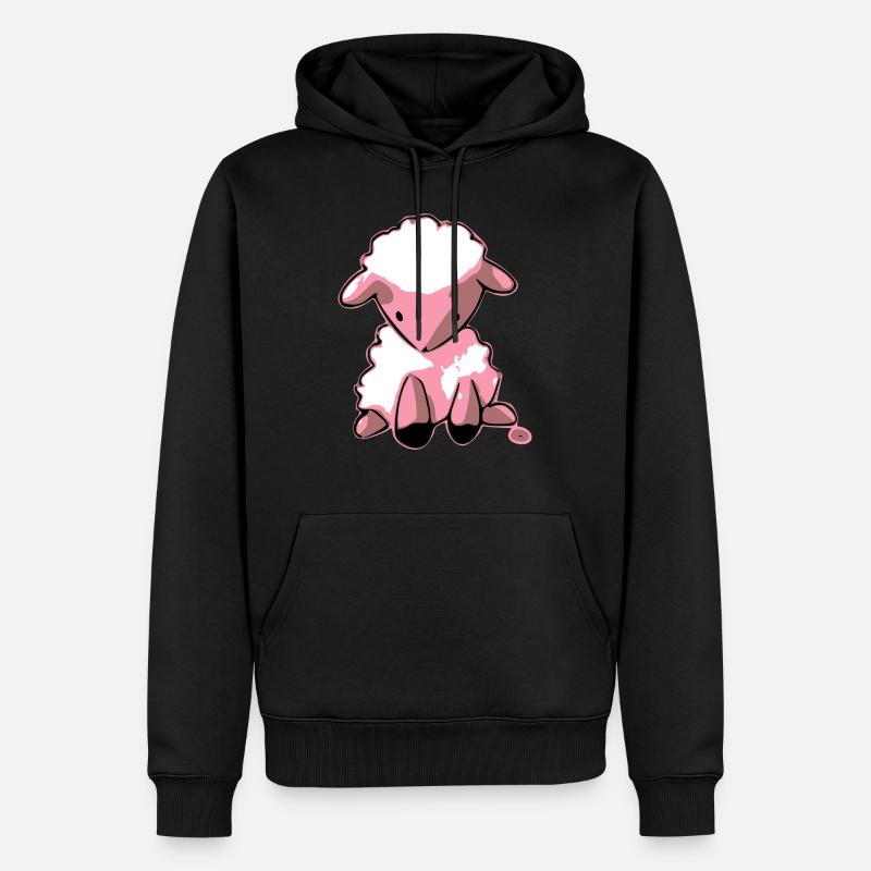 Milo le petit mouton - Sweat à capuche Premium bio Homme - noir