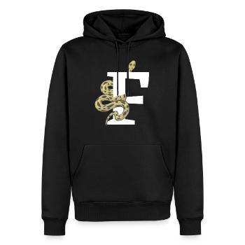 Buchstabe f Schlange - Männer Premium Bio Hoodie - Schwarz - Vorne - Nico (187cm)