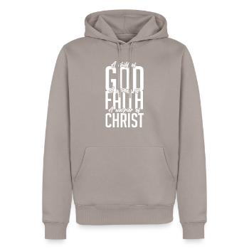 Inspirierendes Kämpfen Gebet erhebend - Männer Premium Bio Hoodie - Taupe - Vorne - Nico (187cm)