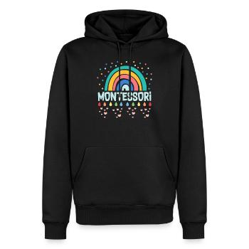 Funny Daycare Teachers Appreciation Watercolored - Men’s Premium Organic Hoodie - black - Front - Nico (187cm)