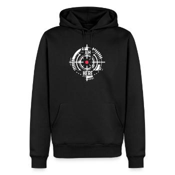 Humorous Aim Projectiles Leisure Fun Sports - Men’s Premium Organic Hoodie - black - Front - Nico (187cm)
