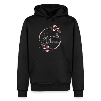 Demoiselle d'honneur - Sweat à capuche Premium bio Homme - noir - Devant - Nico (187cm)